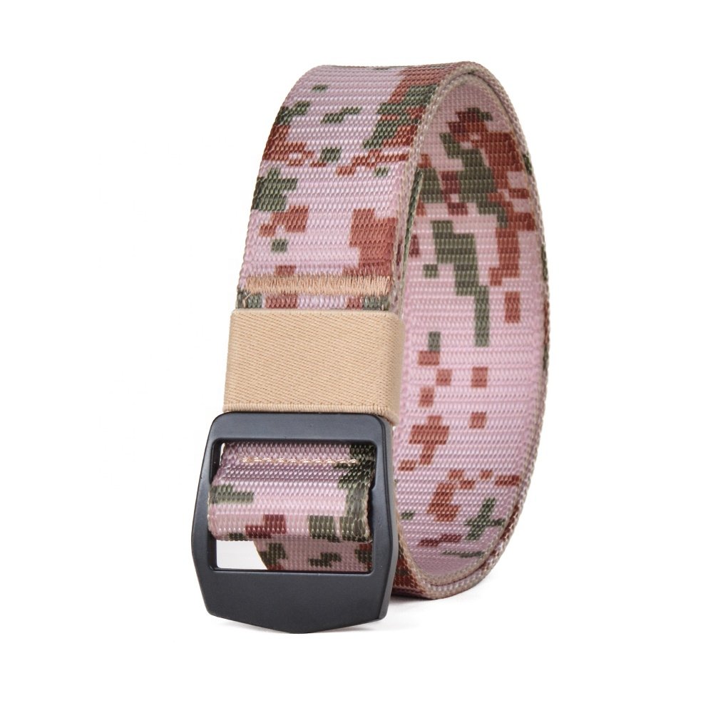 Stocking Wholesale Men's Nylon Fabric tbelt Zinc Electroplating Metal Buckle Tactical Combat Belt Hunting Hiking