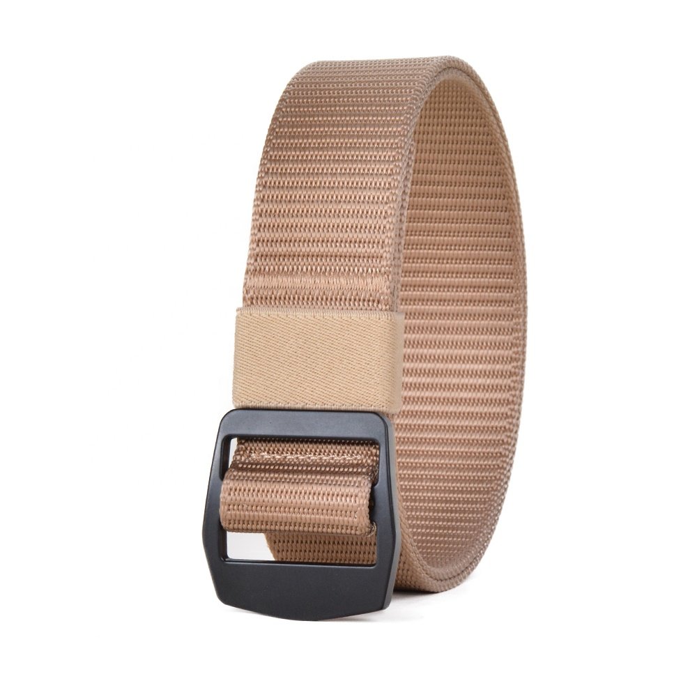 Stocking Wholesale Men's Nylon Fabric tbelt Zinc Electroplating Metal Buckle Tactical Combat Belt Hunting Hiking