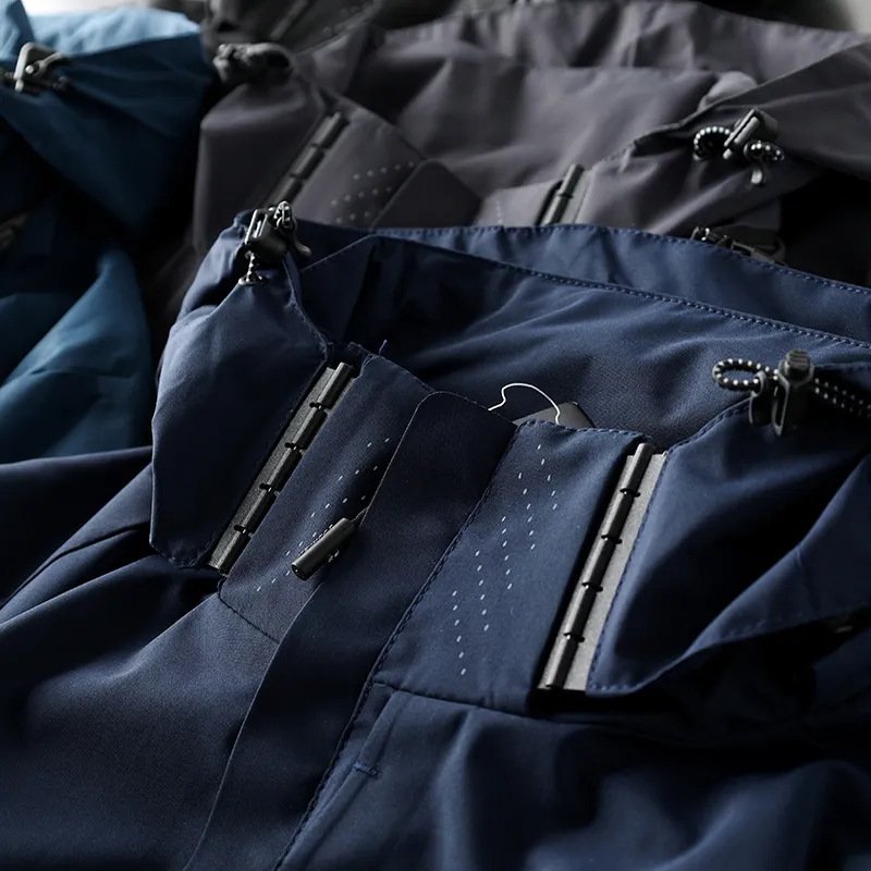 Clothing Manufacturers Men Outdoor Hiking Detachable Hoody Windbreaker Jacket Plus Size Waterproof Rain Jacket Custom Winter