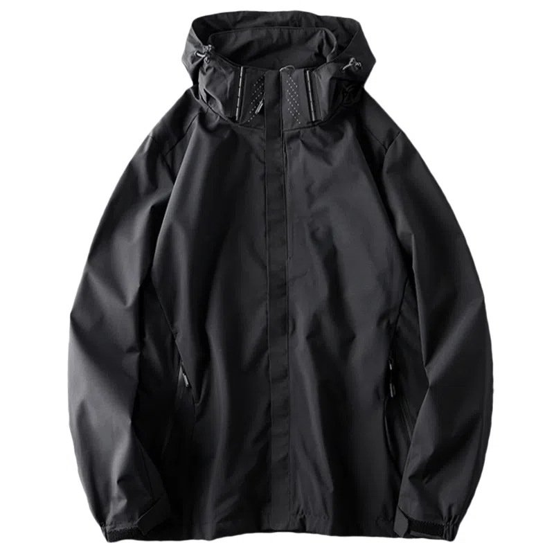 Clothing Manufacturers Men Outdoor Hiking Detachable Hoody Windbreaker Jacket Plus Size Waterproof Rain Jacket Custom Winter