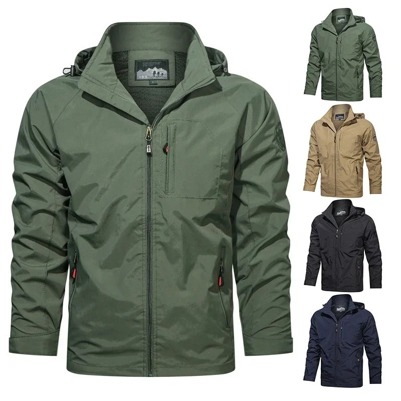 Men Waterproof Camping Jacket Fishing Hiking Outdoor Raincoat Windbreaker Breathable Hunting Jacket