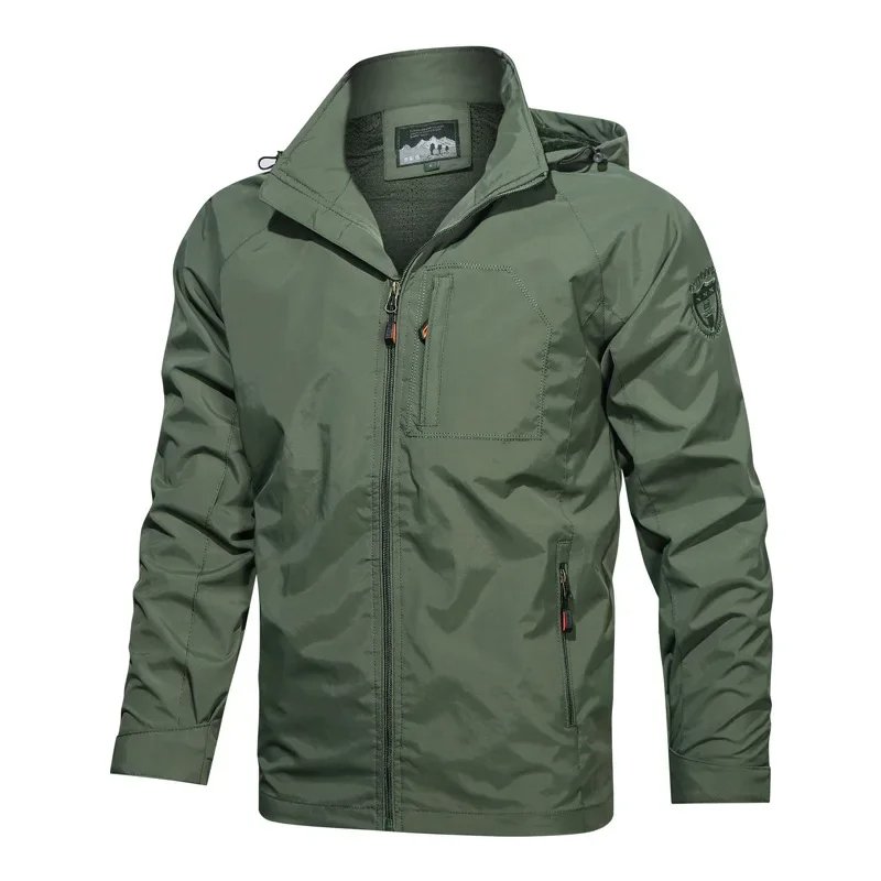 Men Waterproof Camping Jacket Fishing Hiking Outdoor Raincoat Windbreaker Breathable Hunting Jacket