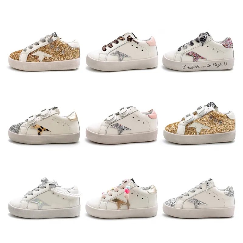 Fashion Dirty Children Star Shoe Wholesale Custom Toddler Baby Boys Kids Casual Sneakers Designer Leather Sport Shoes for Girl