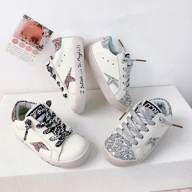 Fashion Dirty Children Star Shoe Wholesale Custom Toddler Baby Boys Kids Casual Sneakers Designer Leather Sport Shoes for Girl