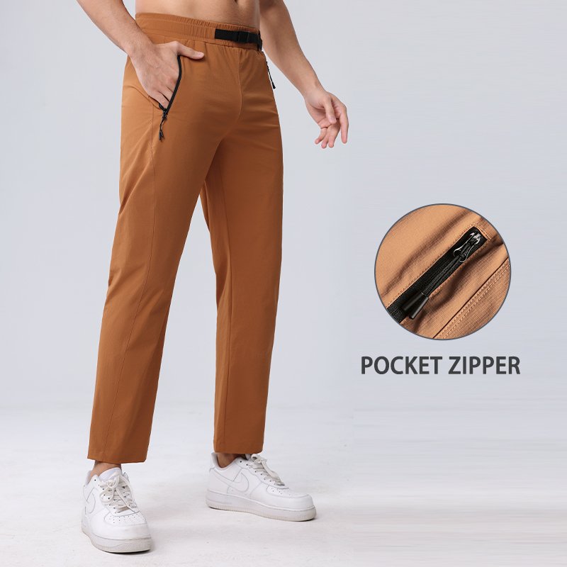 Wholesale Mens Lightweight Hiking Travel Pants Breathable Athletic Fishing Active Joggers Zipper Pockets