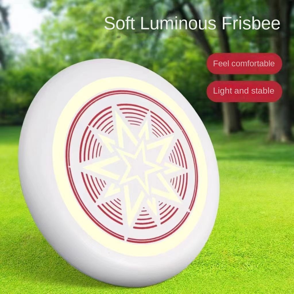 Outdoor Sports Hand-Throw EVA Frisbee Luminous Boomerang for Kids Safety Soft UFO Parent-Child Game Rotating Boomerang