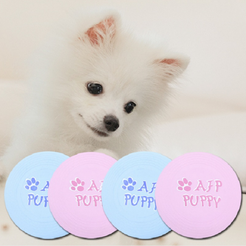 Dog Flying Disc Training Interactive Toys Puppy Flyer Toy Dog Frisbee Lightweight Soft for Small Medium Pet