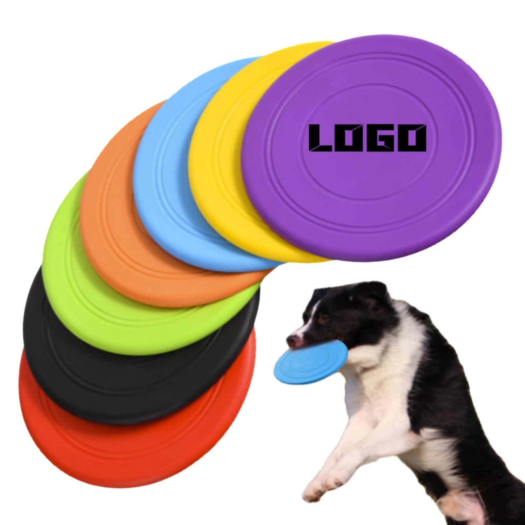 Pet Toy Dog Training Non-toxic Natural Soft TPR Dog Frisbeed Toy Floats Water Interactive Flying Discs Toys for Dogs