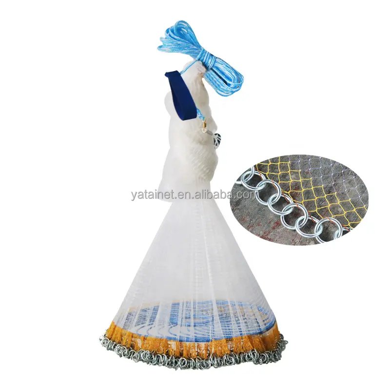 High quality monofilament fishing net chain style frisbee cast net