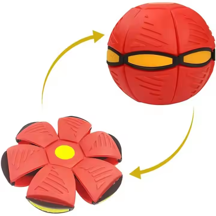 Park Outdoor Sports Toys Saucer Venting Ufo Magic Bouncing Jumping Frisbeed Kids Children Puppy Flying Disc Light Elastic Dogs B