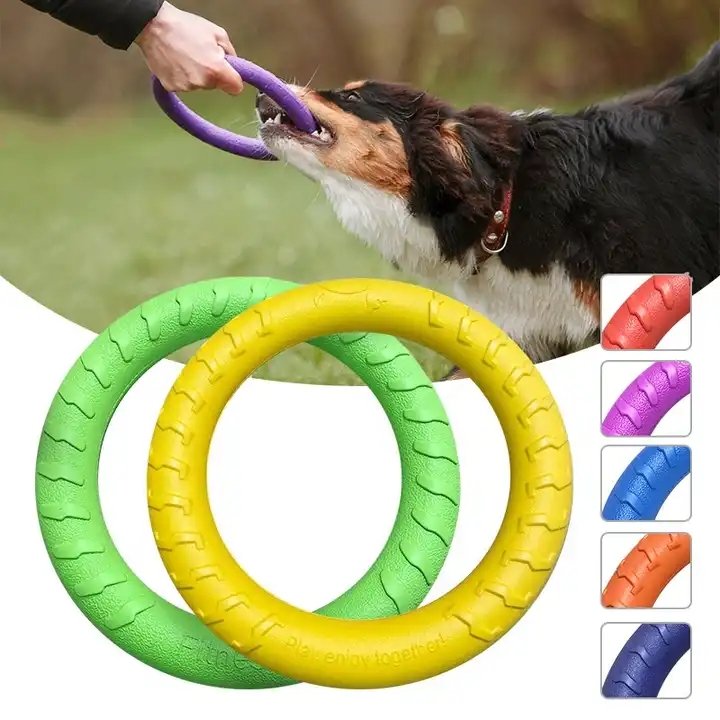 Large dog users outdoor dog pen toys EVA foam floating frisbee training pet toys