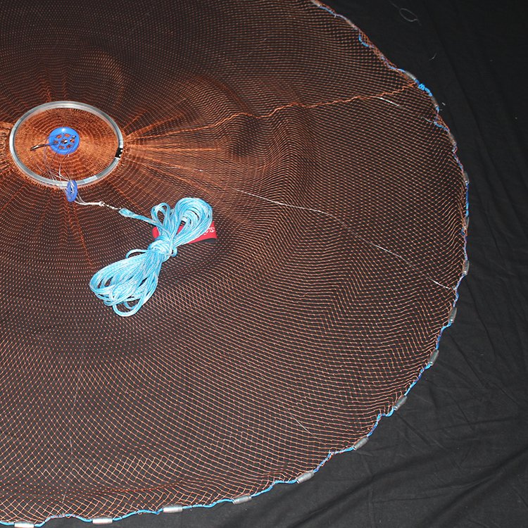 custom Nylon Multifilament Fishing Cast Net 210D/6ply 5ft 6ft Easy Throw Casting Net Fishing Net