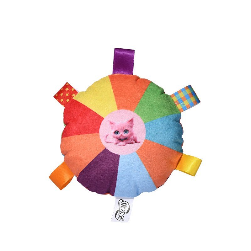 Factory Wholesale Interactive Plush Dog Toys Simple Cute Deluxe Round Frisbee Suitable for Playing