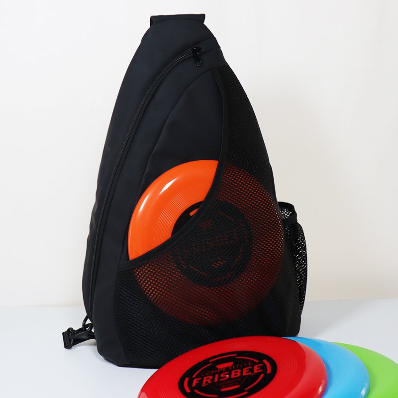 Bright Color Frisbee Sling Bag Golf Sports GYM Racket Chest PU Bag