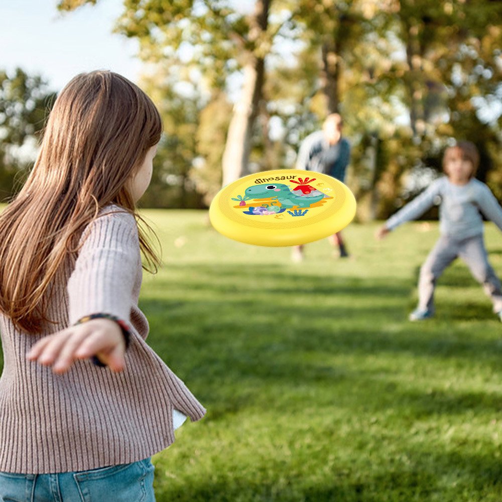 Soft Flying Disc Throwing Toys 8 Pieces in 1 Set Summer Garden Outdoor Sport Toy Silicone Cartoon Flying Frisbeed Game Toy