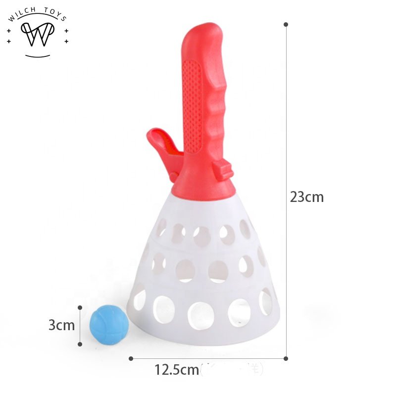 Promotion Kids Toy Ball With Catch Launcher Basket Outdoor Toys Throwing Bounce Ball Toy