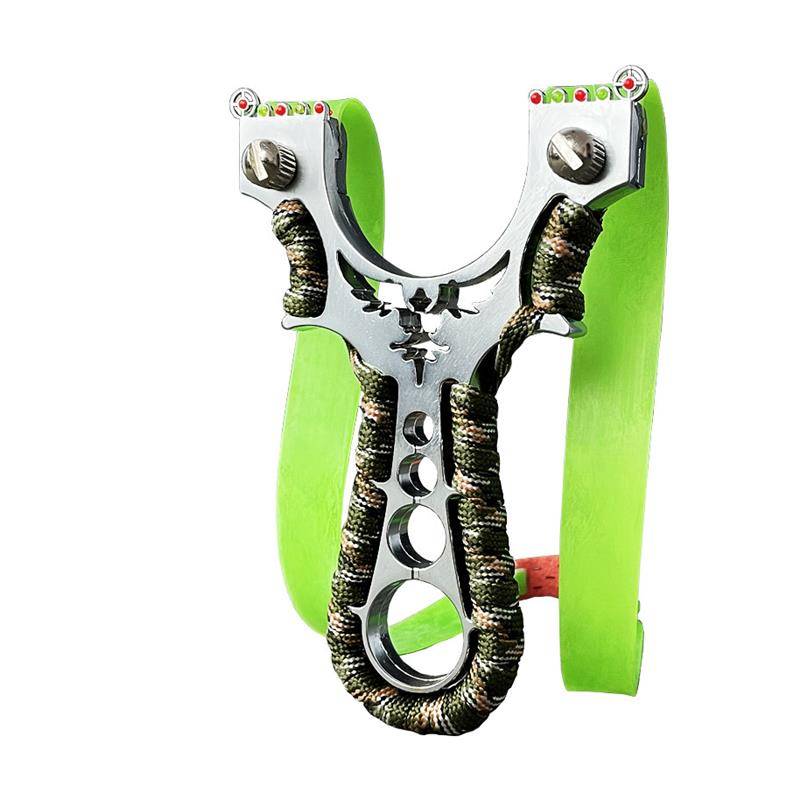 The new slingshot stainless steel adult outdoor actual combat high power high accuracy flat rubber bands quickly press infrared