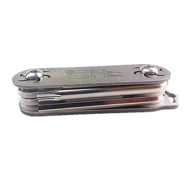 Slingshot multifunctional wrench bow, stainless steel outdoor folding outdoor with a small inner hexagonal plum blossom T15 tool