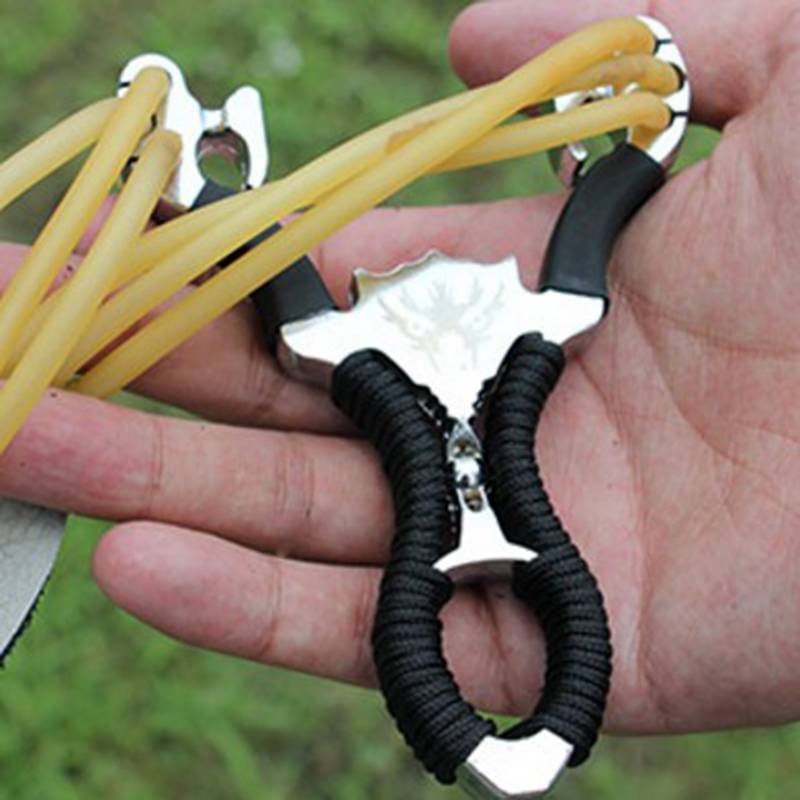 Reading the promotion slingshot grab the high -precision professional outdoor slingshot round N large power 6 shares of thick shelf rubber band