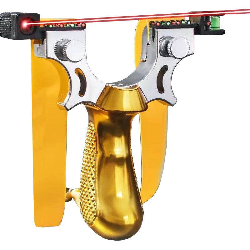 Slingshot high -precision genuine laser quick pressure accurate flat skin bow adult outdoor competitive powerful bombers special