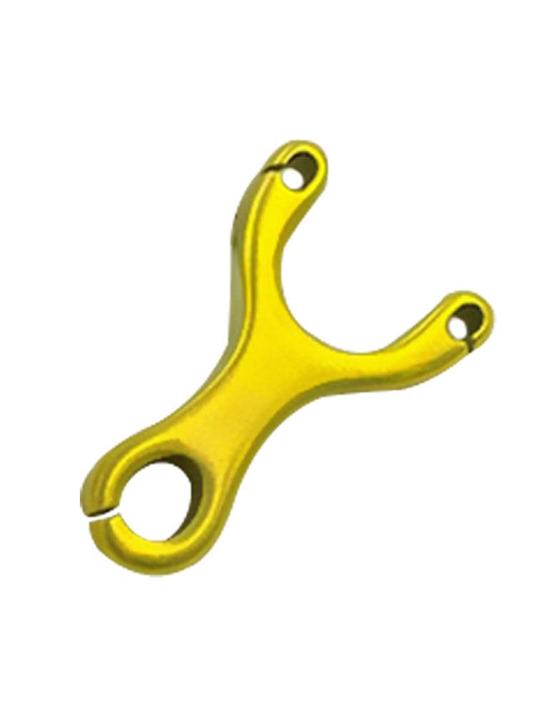Titium Alloy mini slingshots with a number-crashed line cut in the small hand plate with a mini slingshot