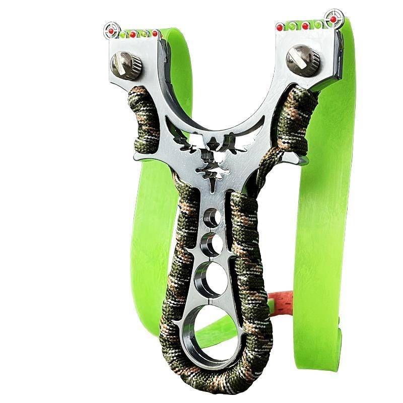 The metal falcon slugs off the field, with high-precision flat-wire bands