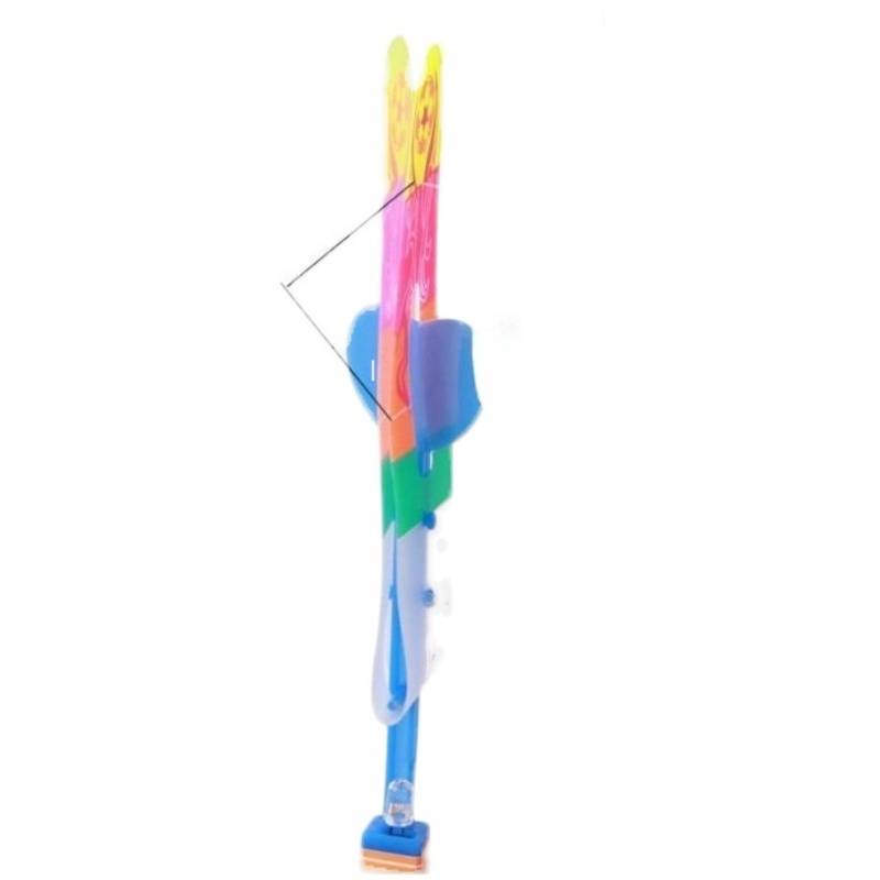 Slingshot fly arrow hot -selling flash ejection light -emitting aircraft Children's outdoor wisdom, old toy, bamboo dragonfly flying saucer