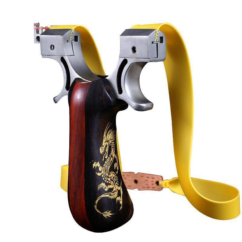 Shuanglong Chase Dragon solid wooden solid slingshot high -precision flat skin special bullet -like outdoor competition high -pressure major