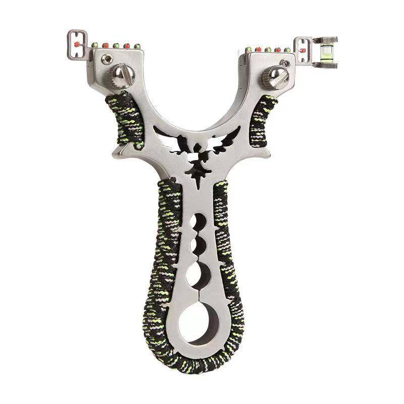 New stainless steel slingshot adult special magazine laser aim at high accuracy flat rubber band high elastic durability