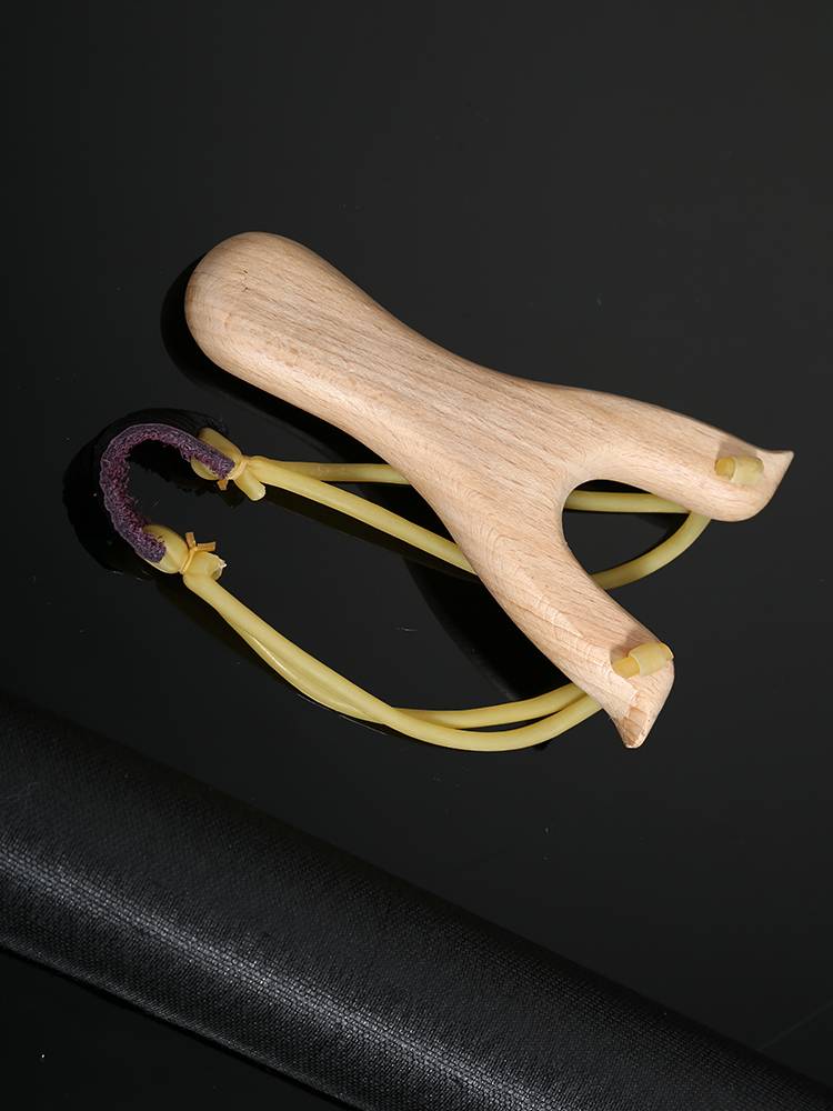Outdoor slingshot traditional high -precision wooden children's wooden rubber band wooden solid wood toy mud pill nostalgic safety