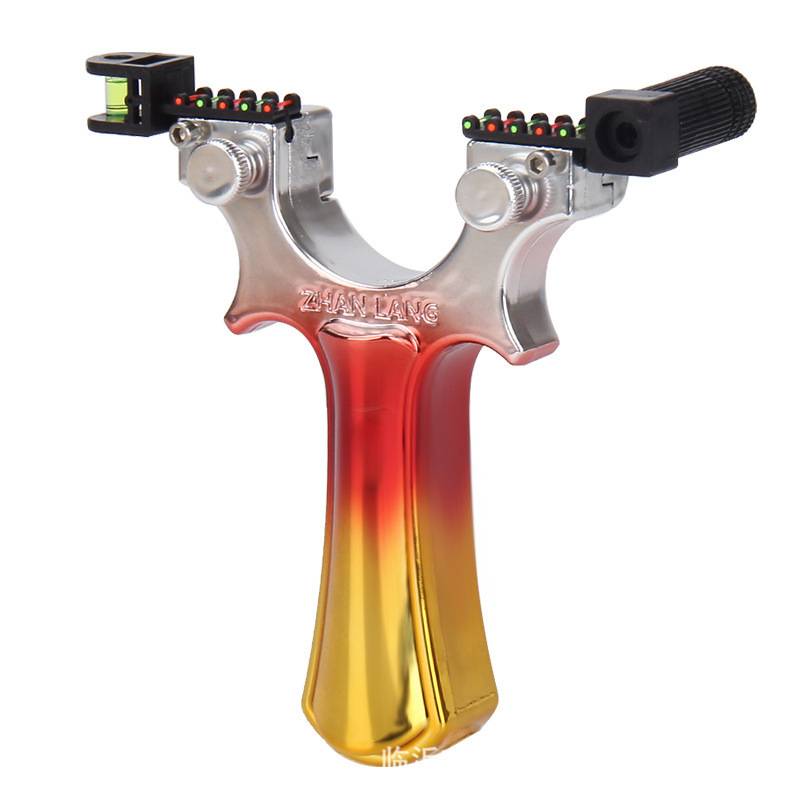 New resin slingshot, colorful battle wolf laser infrared flat skin, slingshot, outdoor competitive bomb rack skin