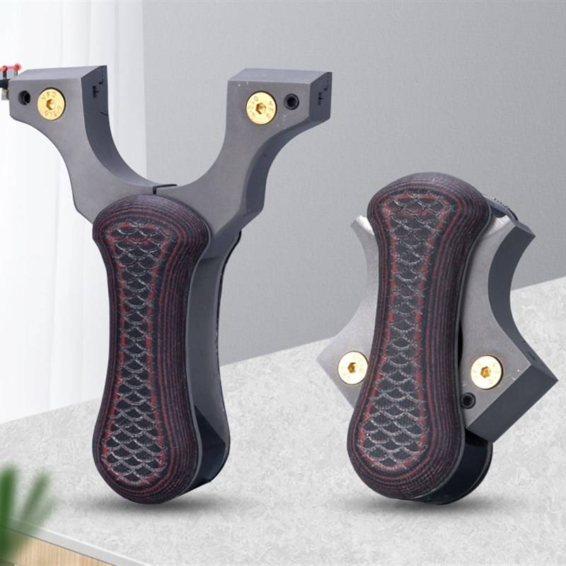 Folding slingshot titanium fedle fold -free card ball traditional slingshot fast flat rubber band stainless steel G10 chicken king pocket
