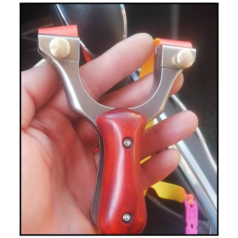 Folding slingshot titanium fedle fold -free card ball traditional slingshot fast flat rubber band stainless steel G10 chicken king pocket