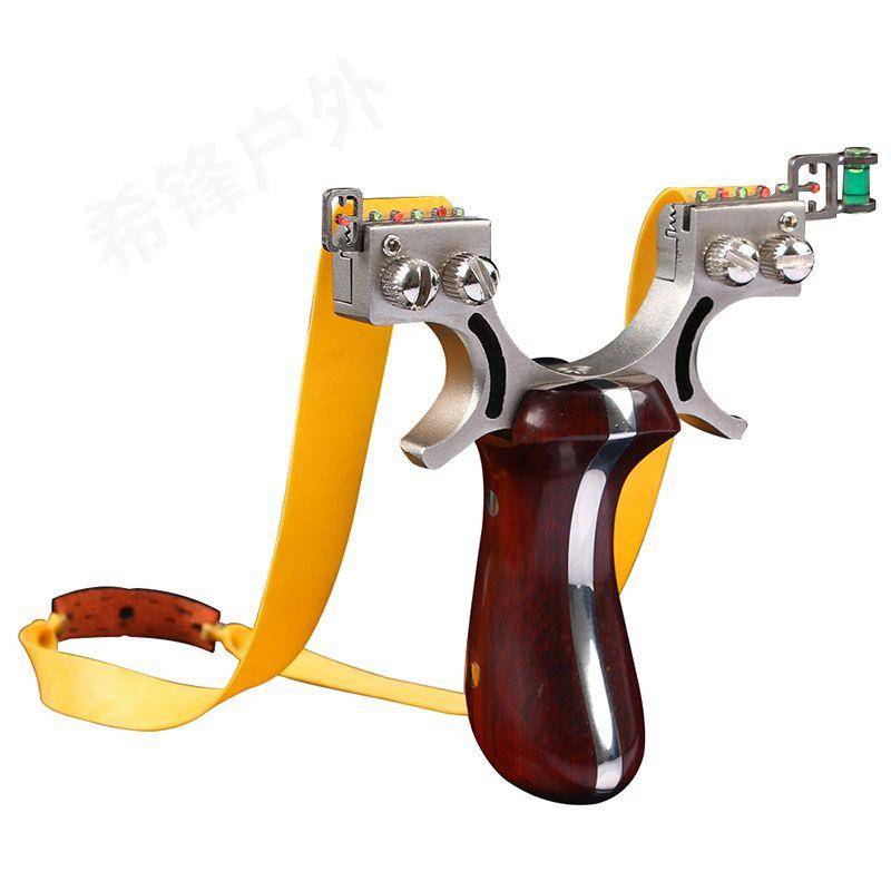 Stainless steel double silk 98K slingshot chase dragon solid wood anti -song large power high precision outdoor novice flat skin slingshot