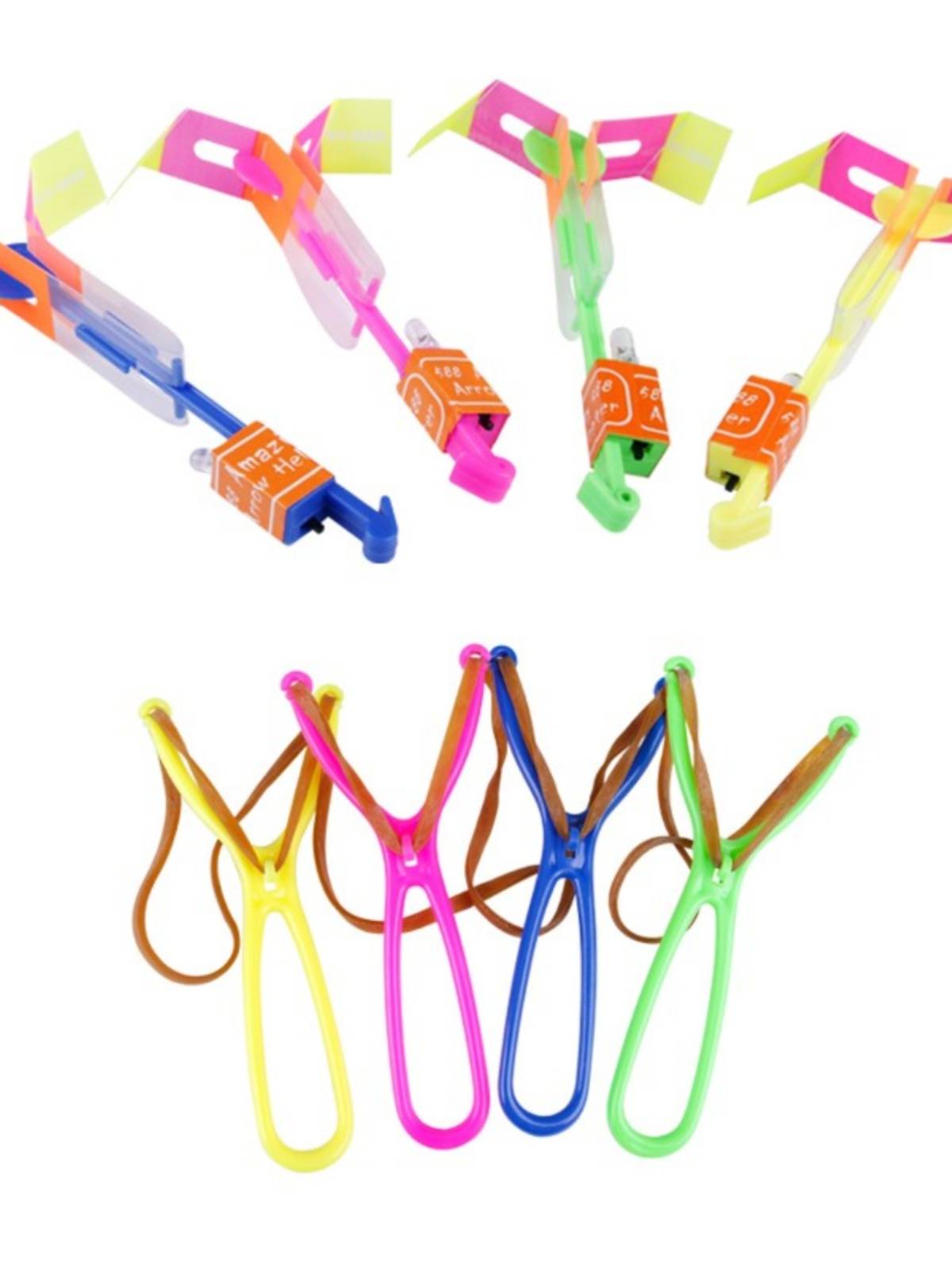 Hot selling ejection flying sky rocket Bamboo Dragonfly Flying Slim Slingshot Flying Arrow Glowing Toys Little Flying Sword