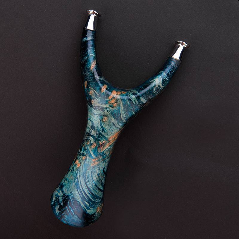 CICS stable wooden titanium alloy TC21 flying tiger slingshot solid wood K anti -song flat skin outdoor bomber competition