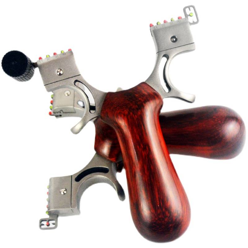 New slingshot sandalwood stainless steel laser infrared high -precision flat rubber band outdoor actual combat abduction