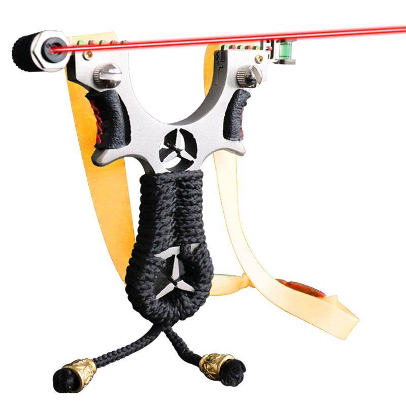 Slinges metal outdoor adult actual combat thickened flat rubber band shelf, infrared laser beginner novice high -precision