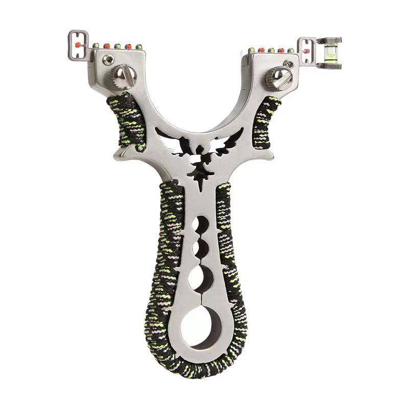 New stainless steel slingshot adult special magazine laser aim at high accuracy flat rubber band high elastic durability