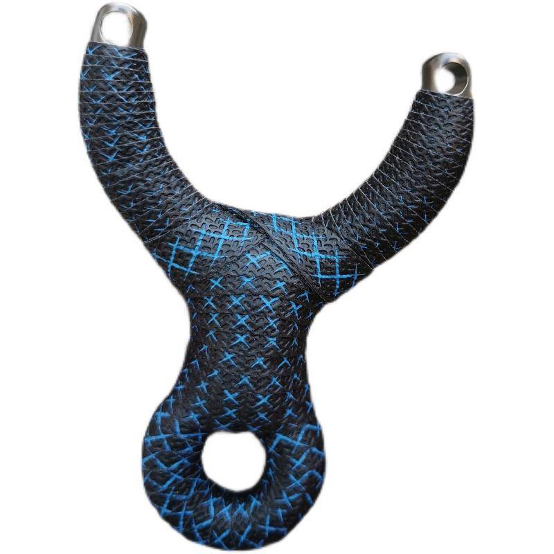 11 mm single -card titanium alloy slingshin stainless steel handmade cold bending free round leather flat pickup card beads high power