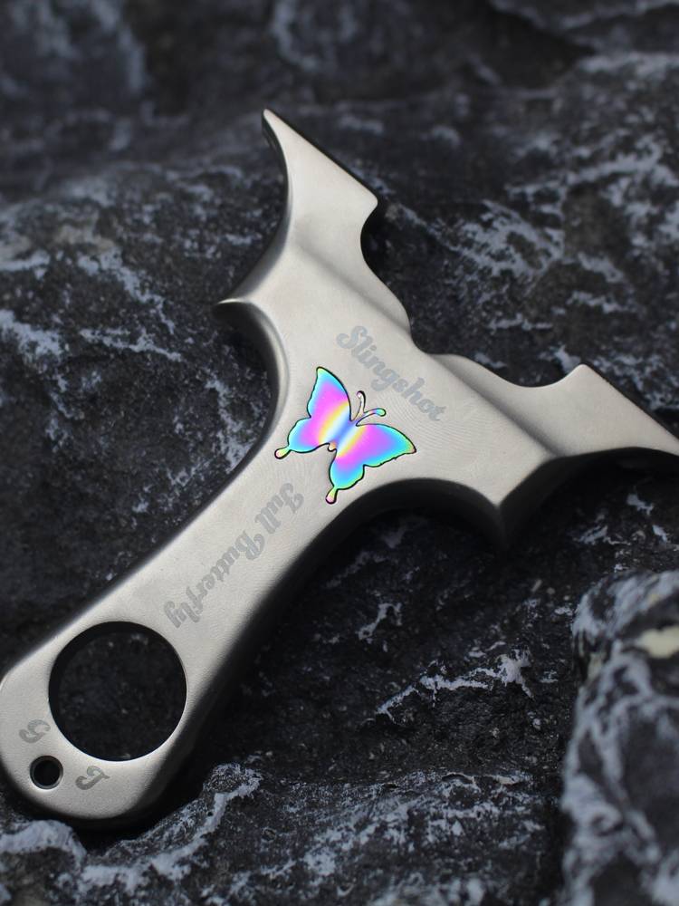 Genuki genuine dragon teeth butterfly four -generation hidden buckle quick -pressing slide Vietnamese fast clamp stainless steel latest 9025 slingshot
