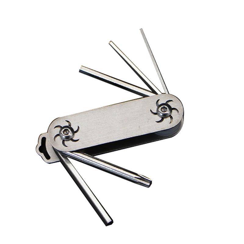 Slingshot wrench in the hexagonal set dedicated folding 6 -corner wrench replacement of flat leather wiping bag bomber set