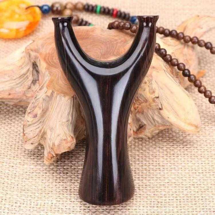 Ziguangtan pure handmade solid wood slingwood wooden wood -made log -flat skin bow anti -curved precision flying tiger fork sling outdoor outdoor