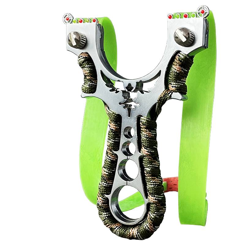 The new slingshot stainless steel adult outdoor actual combat high power high accuracy flat rubber bands quickly press infrared