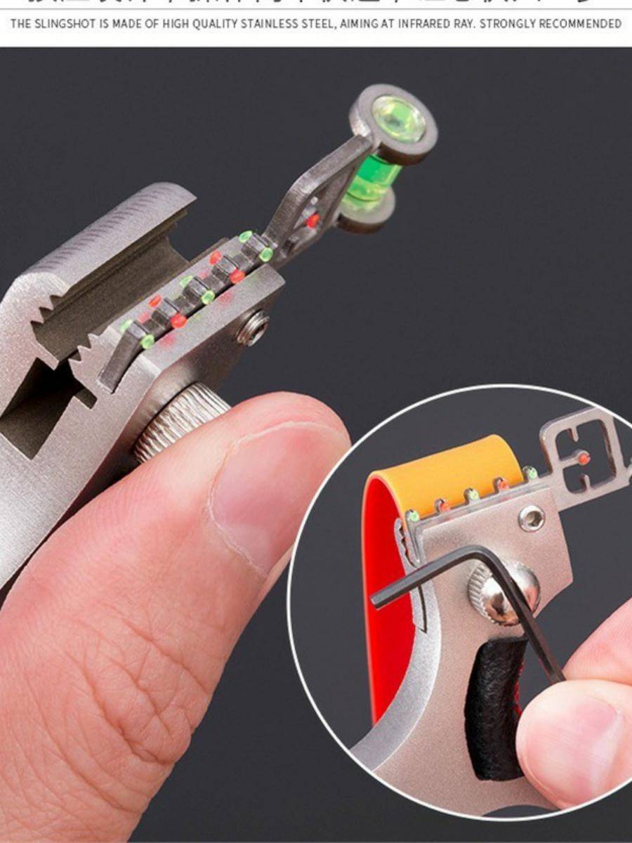 2024 new aluminum alloy slingshot 304 stainless steel high precision outdoor flat skin avoid fast pressure laser sight