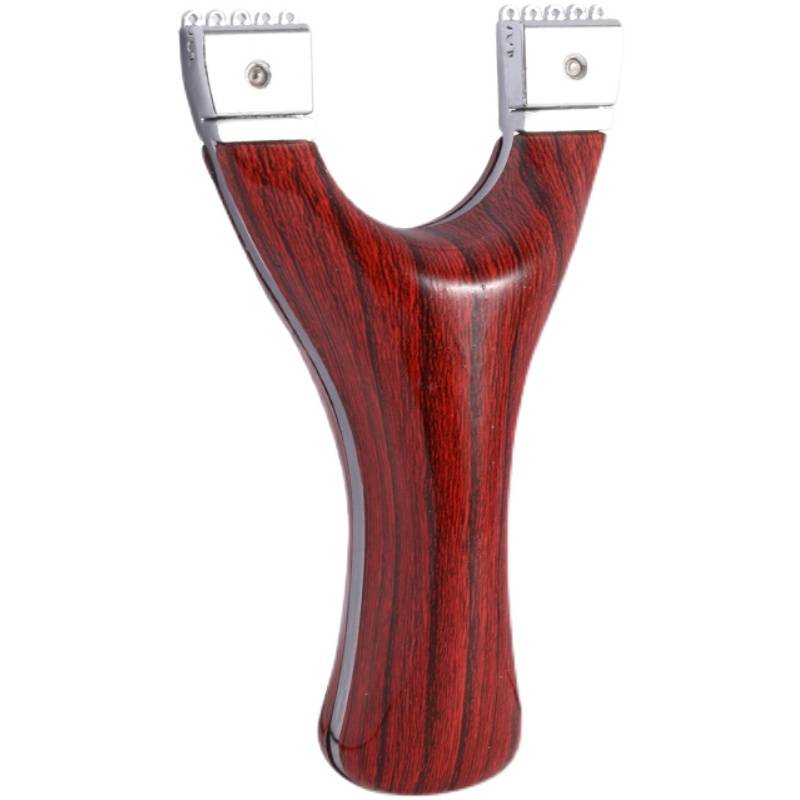 The new slingshot Daquan simulation wood high accuracy, high accuracy, power flat rubber band thick outdoor professional competitive slingshot