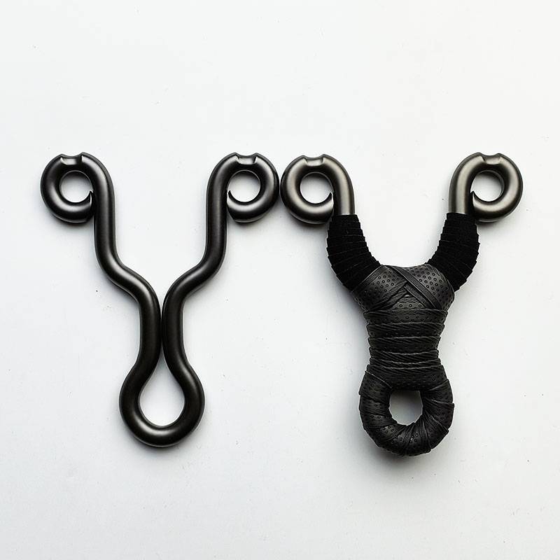 Lao Xia cold bending slingshot traditional straight semi -closed mouth high -top band positioning positioning blasting black gold