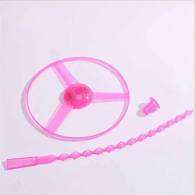 17cm hand pushed light flying sky fairy push bamboo dragonfly outdoor children toys hand push flying sacrifice flying plate