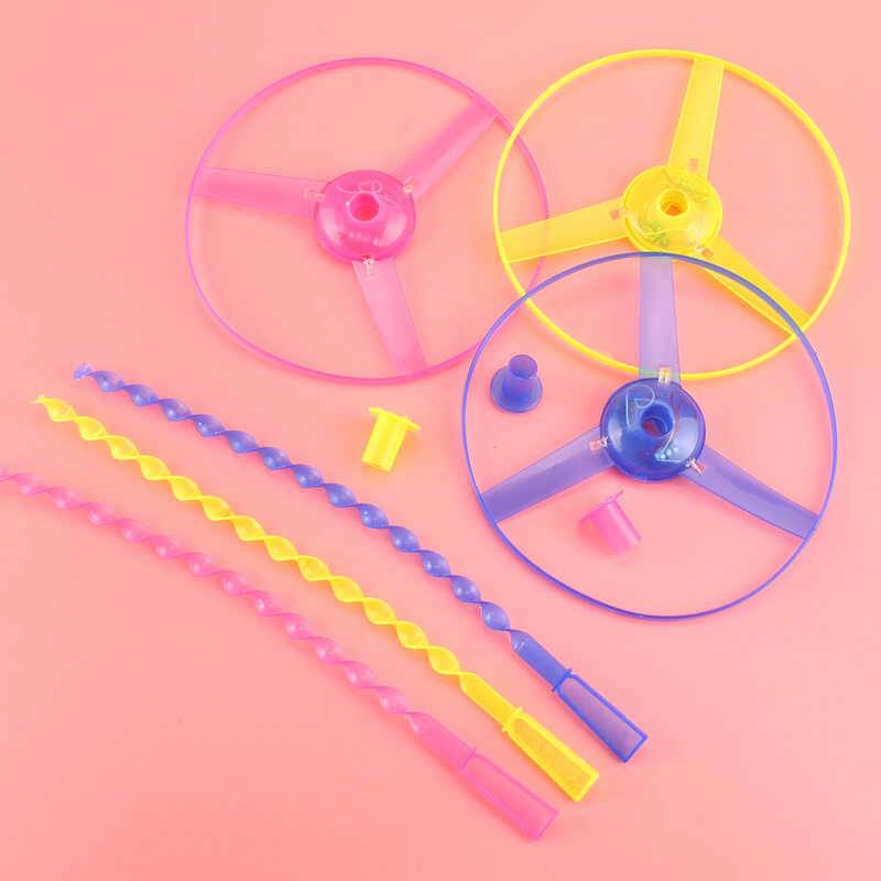 17cm hand pushed light flying sky fairy push bamboo dragonfly outdoor children toys hand push flying sacrifice flying plate