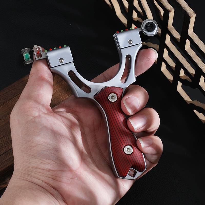 Outdoor slingshot adults dedicated to high -precision new imitation wood large power flat rubber band thick professional competitive arcade